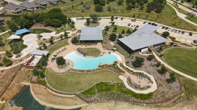 1129 Berrydale Dr, Northlake, TX 76226 - aerial overview of property's location featuring a pool