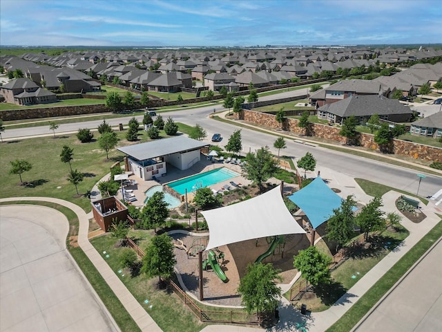1129 Berrydale Dr, Northlake, TX 76226 - aerial view of residential area featuring a pool area