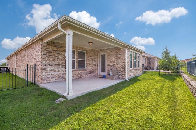 2111 Bentwater Ln, Frisco, TX 75036 - rear view of property with brick siding, a patio, and a fenced backyard