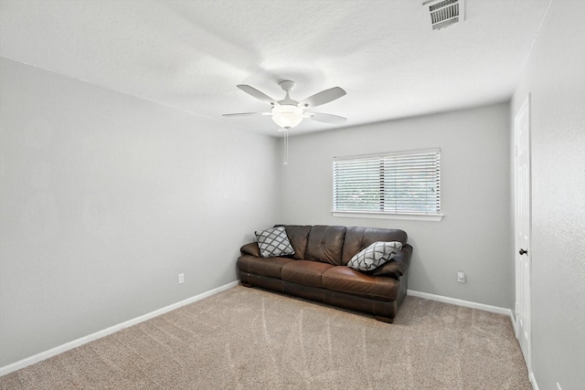 1227 Eaton Ln, Grapevine, TX 76051 - sitting room featuring carpet floors and ceiling fan