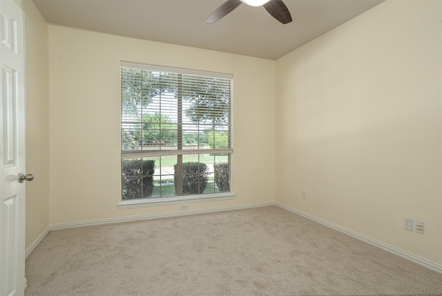1220 Berkeley Dr, Burleson, TX 76028 - carpeted empty room with ceiling fan and baseboards