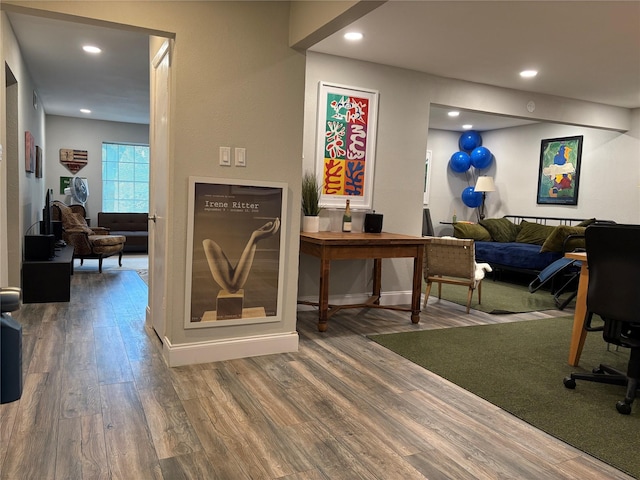 5818 E University Blvd Unit 236, Dallas, TX 75206 - home office with wood finished floors and recessed lighting