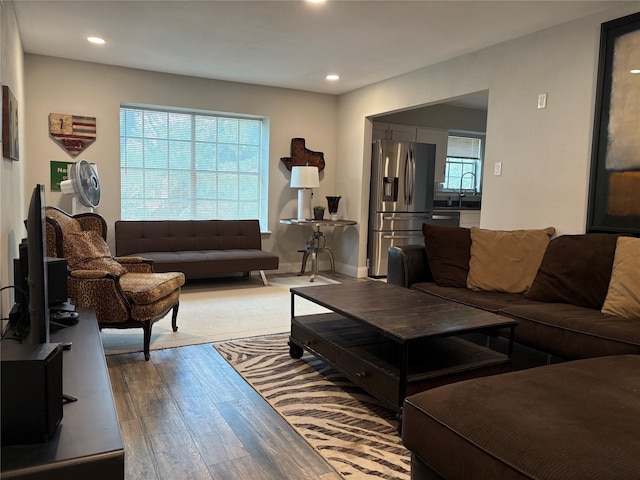 5818 E University Blvd Unit 236, Dallas, TX 75206 - living room with wood finished floors and recessed lighting