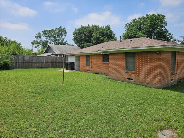1120 H Ave, Plano, TX 75074 - back of house with brick siding, crawl space, and a shingled roof