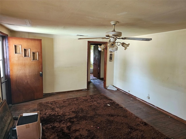 1120 H Ave, Plano, TX 75074 - unfurnished room featuring dark wood-style flooring and ceiling fan