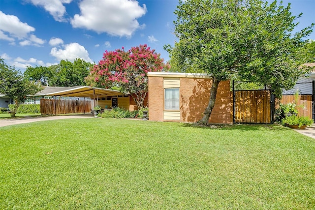 4913 Rutland Ave, Fort Worth, TX 76133 - view of front facade featuring a carport, concrete driveway, and brick siding