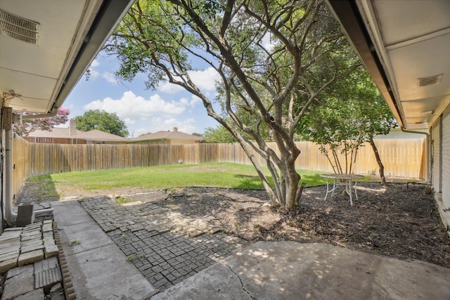 2709 S Hillbrier Cir, Plano, TX 75075 - fenced backyard with a patio area