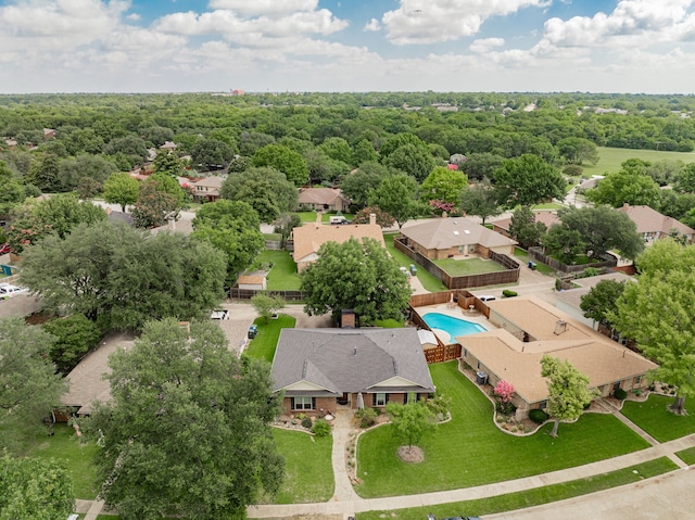 325 Los Santos Dr, Garland, TX 75043 - aerial perspective of suburban area featuring a pool