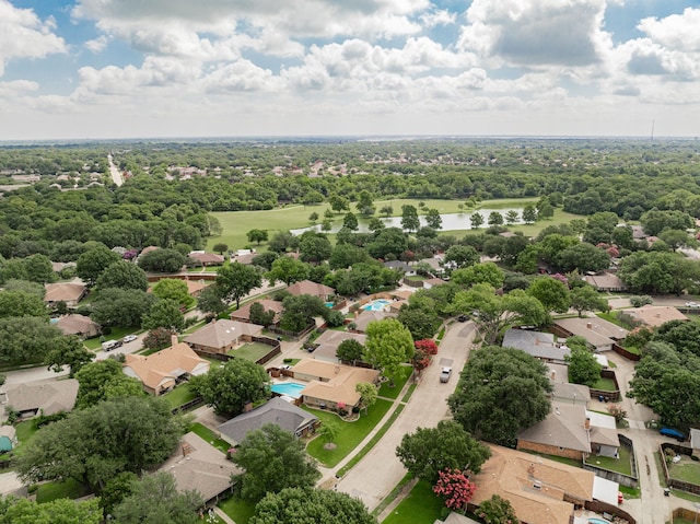 325 Los Santos Dr, Garland, TX 75043 - aerial perspective of suburban area with a large body of water