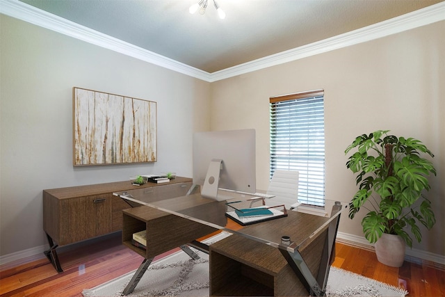 1201 Claire Ct, Burleson, TX 76028 - office space with crown molding and wood finished floors