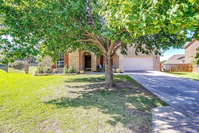 1201 Claire Ct, Burleson, TX 76028 - view of property hidden behind natural elements featuring brick siding, driveway, and an attached garage