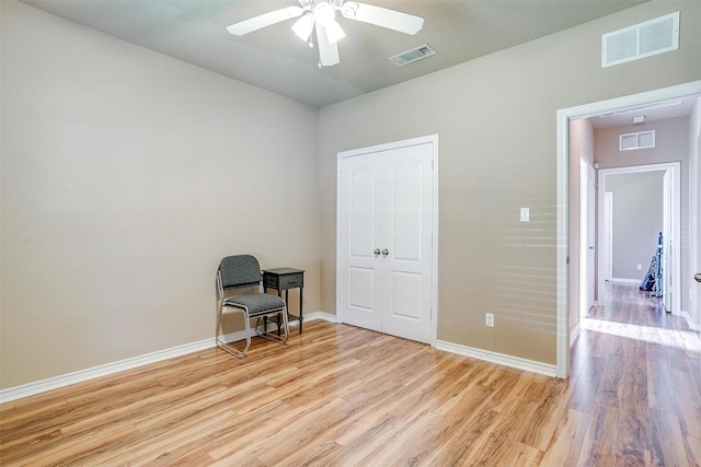 1201 Claire Ct, Burleson, TX 76028 - bedroom featuring light wood finished floors and a ceiling fan