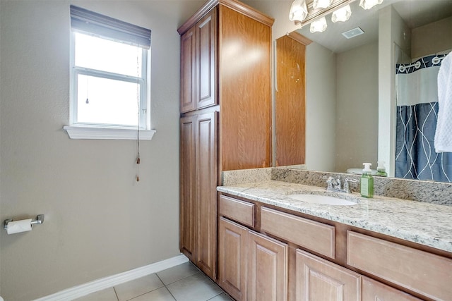 1201 Claire Ct, Burleson, TX 76028 - bathroom with vanity and tile patterned flooring