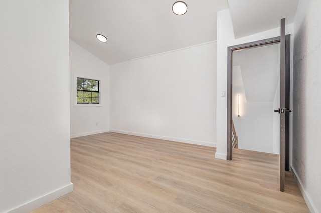4942 Thunder Rd, Dallas, TX 75244 - spare room with lofted ceiling and light wood-style floors