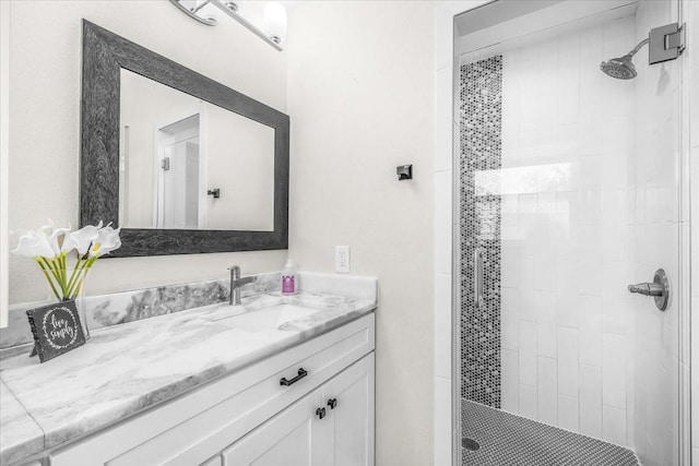 612 W Park Ave, Weatherford, TX 76086 - bathroom featuring a shower stall and vanity