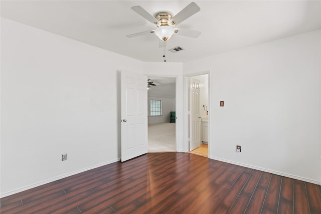 2707 Garden Springs Dr, Richardson, TX 75082 - spare room with ceiling fan and wood finished floors