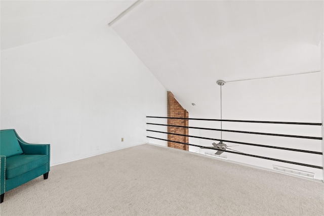 2707 Garden Springs Dr, Richardson, TX 75082 - additional living space featuring vaulted ceiling and carpet flooring