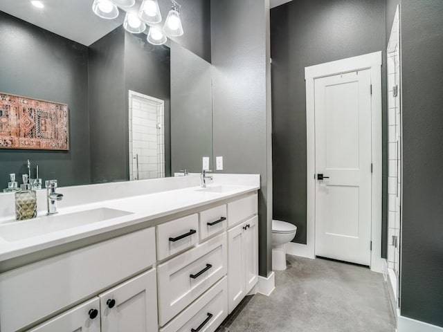 245 Vickie Ln, Gunter, TX 75058 - full bath featuring double vanity, concrete floors, and a shower