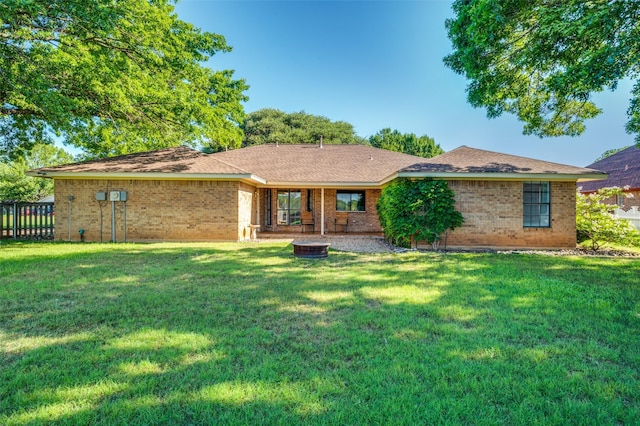 2917 Fladger St, Denton, TX 76207 - rear view of property with brick siding and a shingled roof