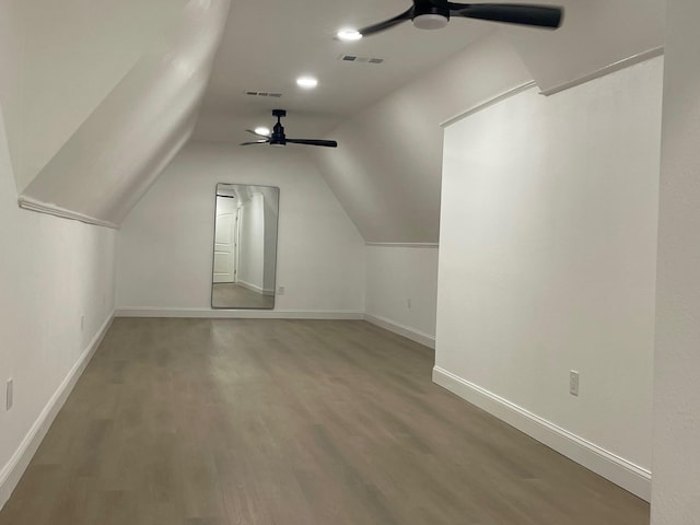 320 W Highland St, Southlake, TX 76092 - bonus room with a ceiling fan, wood finished floors, and lofted ceiling