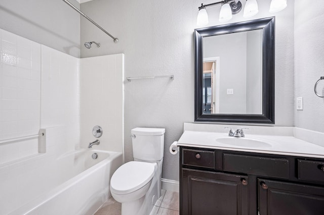 3900 Ironstone Ln, Mckinney, TX 75070 - full bathroom with vanity, shower / bathtub combination, and tile patterned floors