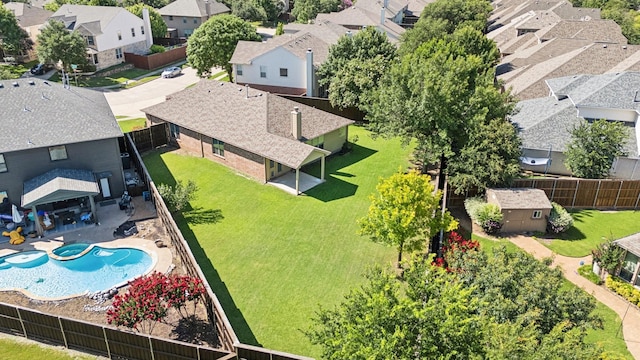 3900 Ironstone Ln, Mckinney, TX 75070 - aerial view of residential area with a pool
