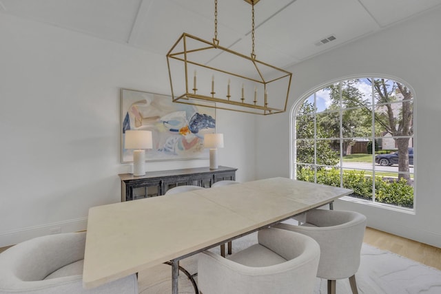 6819 Park Ln, Dallas, TX 75225 - dining area featuring light wood finished floors and baseboards