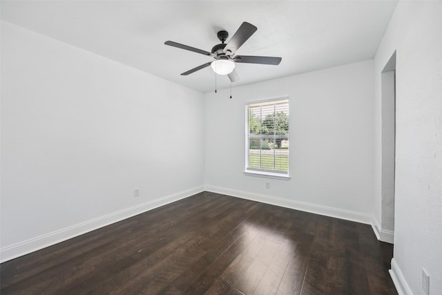 321 Malero Dr, Grand Prairie, TX 75051 - unfurnished room with dark wood-style flooring and a ceiling fan