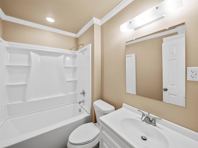 903 20th St, Plano, TX 75074 - bathroom featuring ornamental molding, vanity, and  shower combination