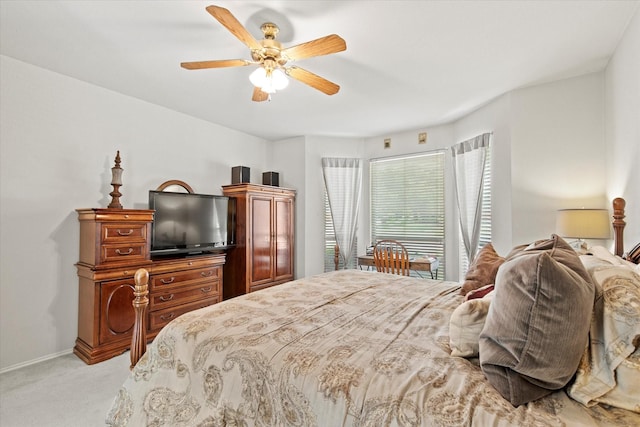 6749 Misty Hollow Dr, Plano, TX 75024 - bedroom with light carpet and ceiling fan