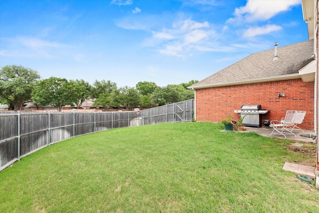 6749 Misty Hollow Dr, Plano, TX 75024 - fenced backyard featuring a patio area