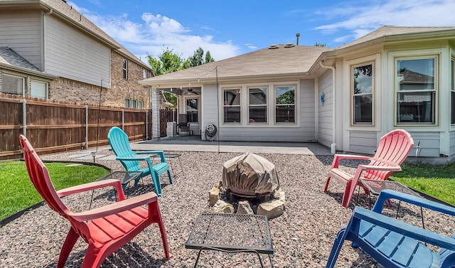 801 Lake Forest Trl, Little Elm, TX 75068 - view of patio / terrace featuring an outdoor fire pit