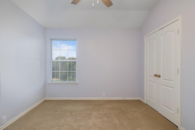 804 Wonder Way, Grapevine, TX 76051 - unfurnished bedroom featuring light carpet, a closet, a ceiling fan, and lofted ceiling