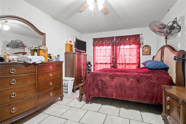 1106 Melrose St, Garland, TX 75040 - bedroom with light tile patterned floors and ceiling fan