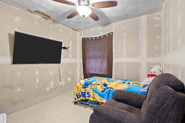 1106 Melrose St, Garland, TX 75040 - bedroom featuring tile patterned floors and ceiling fan