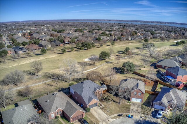 10606 Newcastleton Ln, Rowlett, TX 75089 - aerial view of property's location with nearby suburban area and a nearby body of water