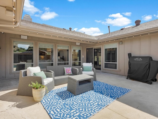 3813 Fall Wheat Dr, Plano, TX 75075 - view of patio with an outdoor hangout area