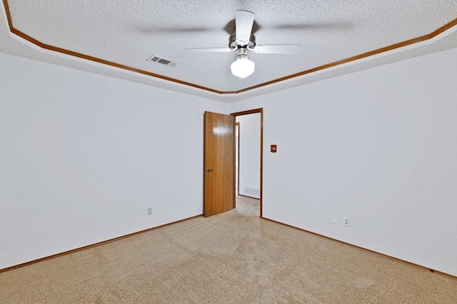 7254 Hialeah Cir W, North Richland Hills, TX 76182 - unfurnished room featuring light colored carpet, ceiling fan, and a textured ceiling
