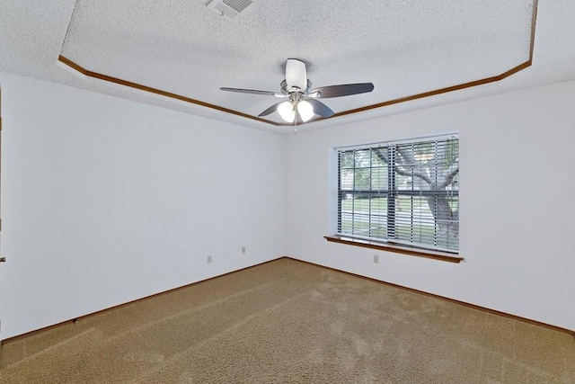 7254 Hialeah Cir W, North Richland Hills, TX 76182 - carpeted empty room featuring a textured ceiling and a ceiling fan