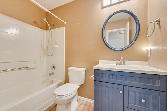 122 Ashbrook Trl, Forney, TX 75126 - full bathroom featuring wood finished floors, shower / bathtub combination, and vanity