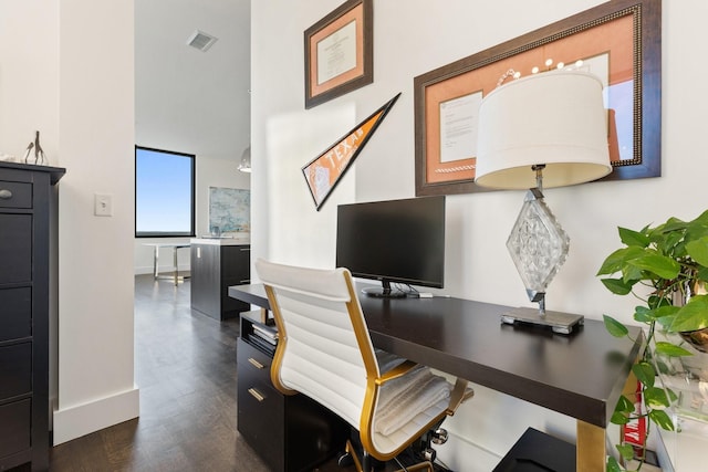 2200 Victory Ave Unit 1105, Dallas, TX 75219 - office featuring dark wood-type flooring and baseboards