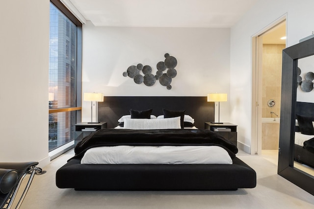 2200 Victory Ave Unit 1105, Dallas, TX 75219 - bedroom with carpet flooring and ensuite bathroom