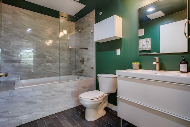 1111 S Akard St Unit 310, Dallas, TX 75215 - bathroom featuring tiled shower / bath combo and vanity
