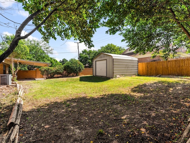 4108 Grand Lake Dr, Lake Worth, TX 76135 - fenced backyard featuring a garage and a shed