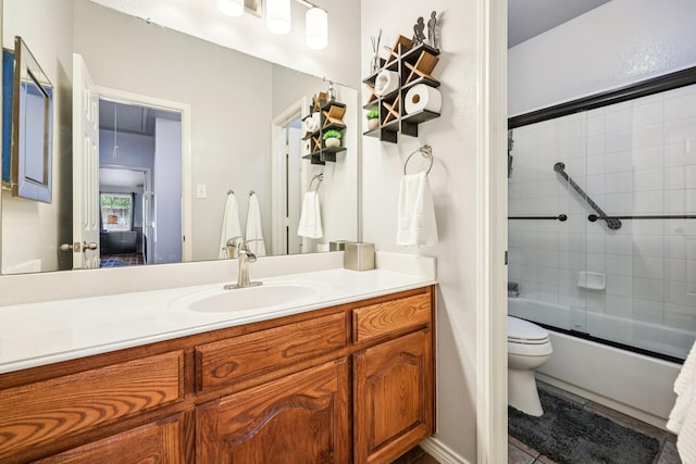 8700 Blacktail Trl, Mckinney, TX 75070 - full bathroom with vanity and combined bath / shower with glass door