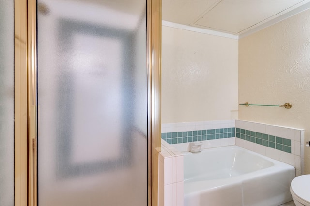 4505 N O Connor Rd Unit 1125, Irving, TX 75062 - full bathroom with a garden tub and a shower stall