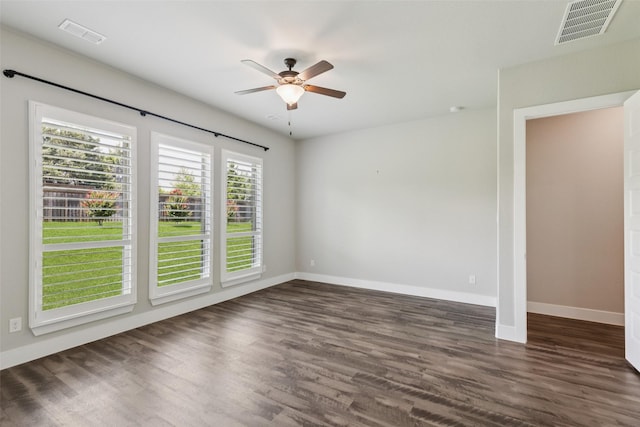 7709 Potter St, Rowlett, TX 75089 - unfurnished room with ceiling fan and wood finished floors