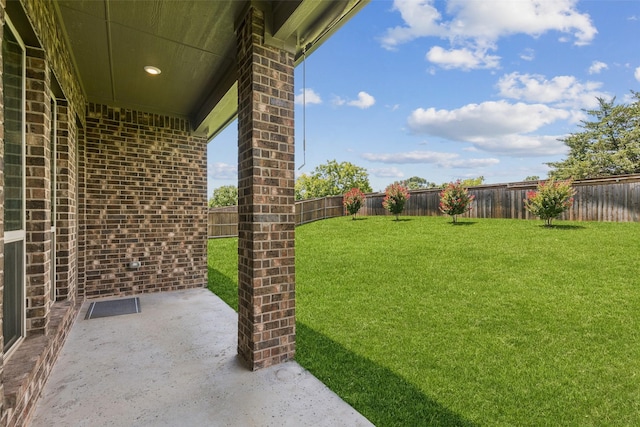 7709 Potter St, Rowlett, TX 75089 - fenced backyard featuring a patio area
