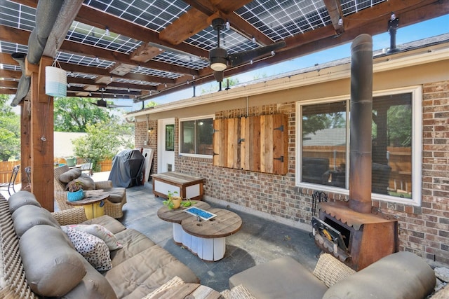 4201 Ravenhill Ln, Arlington, TX 76016 - view of patio with an outdoor living space