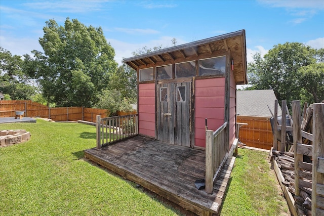 4201 Ravenhill Ln, Arlington, TX 76016 - view of shed featuring a fenced backyard